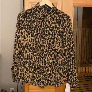 Halogen from Nordstrom Cheetah Print blouse